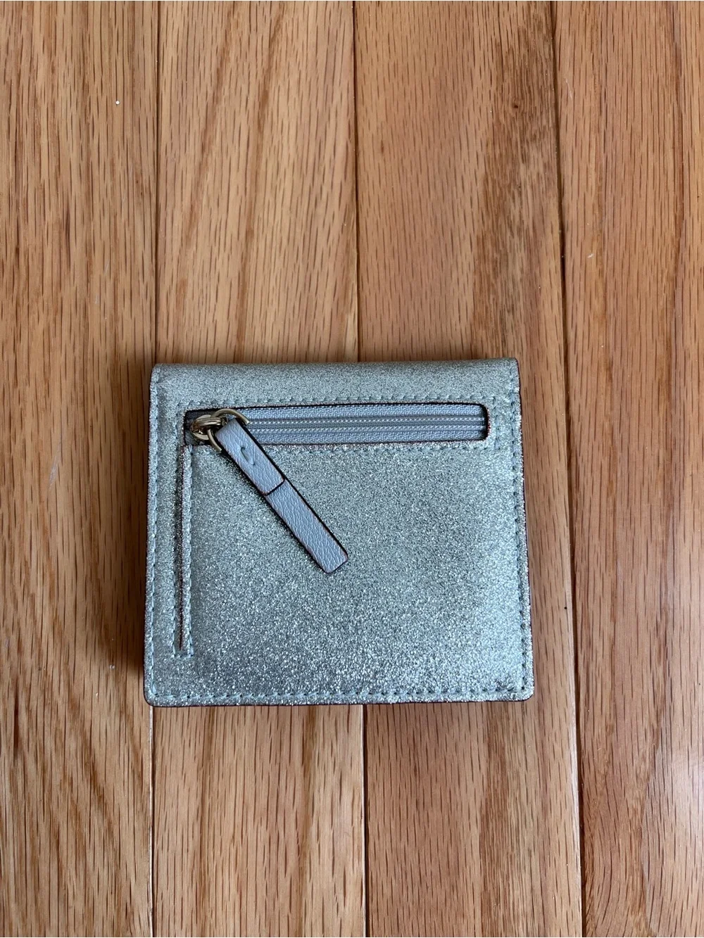 Kate Spade New York Silver Glitter Small Wallet